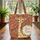 Baby Giraffe Personalized Name Floral Wreath Leaf Shapes - Wildlife Lover Gift Quilted Tote Bag - 3