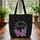 Hummingbird Purple Flowers Sage Leaves Floral Wreath Swirling Vines - Wildlife Lover Gift Quilted Tote Bag - 3