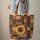 Personalized Sunflower Leaves Rustic Patchwork Weathered Sign - Farmhouse Home Decor Quilted Tote Bag - 6