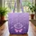 Personalized Name Butterfly Floral Vine Swirls - Nature Lover Gift Everyday Tote Quilted Tote Bag - 3