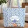 Bluebonnet Flowers Wildflower Wreath Personalized Name - Everyday Floral Gift Quilted Tote Bag - 1