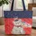 Patriotic Bear Pennant Flag - 4th of July Celebration Gift for Dads Quilted Tote Bag - 1