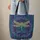 Golden Wing Jeweled Dragonfly Floral Wreath - Personalized Gift for Dragonfly Lover Quilted Tote Bag - 6