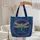 Golden Wing Jeweled Dragonfly Floral Wreath - Personalized Gift for Dragonfly Lover Quilted Tote Bag - 5