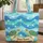 Sea Turtles Palm Tree Plumeria Sandy Beach Ocean Waves - Everyday Tote Ocean Lover Gift Quilted Tote Bag - 1