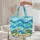 Sea Turtles Palm Tree Plumeria Sandy Beach Ocean Waves - Everyday Tote Ocean Lover Gift Quilted Tote Bag - 5