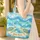 Sea Turtles Palm Tree Plumeria Sandy Beach Ocean Waves - Everyday Tote Ocean Lover Gift Quilted Tote Bag - 4