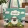 Three Fluffy Wool Sheep Wildflower Field Speech Bubble - Home Decor Gift for Child Quilted Tote Bag - 1
