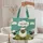 Three Fluffy Wool Sheep Wildflower Field Speech Bubble - Home Decor Gift for Child Quilted Tote Bag - 5
