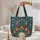 Rooster Botanical Folk Flower - Farmhouse Decor Personalized Name Gift Quilted Tote Bag - 5