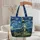 Lighthouse Starry Night Sky - Travel Essentials Gift for Lighthouse Lover Quilted Tote Bag - 5