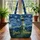 Lighthouse Starry Night Sky - Travel Essentials Gift for Lighthouse Lover Quilted Tote Bag - 3