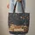 Sleeping Black Cat Ornate Books Floral Celestial Stars - Book Lover Cat Gift Quilted Tote Bag - 6