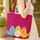 Three Big Eyed Chickens Floral Hoop 'Your Name' - Country Farmhouse Decor Gift Quilted Tote Bag - 4