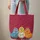 Three Big Eyed Chickens Floral Hoop 'Your Name' - Country Farmhouse Decor Gift Quilted Tote Bag - 6