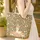 Baby Alpaca Autumn Pumpkins Your Name Scroll - Fall Season Alpaca Lover Gift Quilted Tote Bag - 4