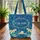 Baby Sea Turtles Underwater Ocean Bubbles Coral Wreath - Ocean Life Gift for Sea Turtle Lover Quilted Tote Bag - 3