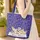 Lily of the Valley Indigo Berry Vine Swirling Floral - Everyday Tote Home Decor Gift Quilted Tote Bag - 4