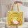 Fluffy White Bunny Folk Floral Leaves Butterflies Floral Wreath Everyday Tote Quilted Tote Bag - 5