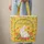 Fluffy White Bunny Folk Floral Leaves Butterflies Floral Wreath Everyday Tote Quilted Tote Bag - 6