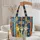 Baby Giraffes Personalized Name Bunting - Wildlife Lover Gift Quilted Tote Bag - 5