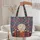Folk Art Books Floral Vines Custom Name - Book Lover Everyday Gift Quilted Tote Bag - 5