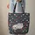 White Fluffy Cat Wildflowers Personalized - Cat Lover Gift Quilted Tote Bag - 6