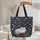 White Fluffy Cat Wildflowers Personalized - Cat Lover Gift Quilted Tote Bag - 5