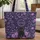 Black Cat Botanical Name Wreath Butterflies - Everyday Tote for Cat Lovers Quilted Tote Bag - 1