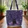 Black Cat Botanical Name Wreath Butterflies - Everyday Tote for Cat Lovers Quilted Tote Bag - 3