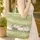 Sheep Rolling Hills Wildflower Floral Wreath - Farmhouse Decor Gift Quilted Tote Bag - 4