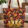 Two Foxes Nuzzling Flowing Swirling Shapes - Wildlife Lover Nature Gift Everyday Tote Quilted Tote Bag - 1