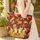 Two Foxes Nuzzling Flowing Swirling Shapes - Wildlife Lover Nature Gift Everyday Tote Quilted Tote Bag - 4