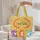 Three Horse Heads Colorful Manes Floral Wreath Wavy Lines Star Accent - Home Decor Quilted Tote Bag - 5