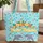Dolphins Hibiscus Palm Water Ripples - Tropical Getaway Gift for Ocean Lovers Quilted Tote Bag - 1