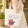 Red White Teddy Bears Hugging Navy Blue Heart Polka-dot Stars - New Parents Baby Gift Quilted Tote Bag - 4