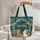 Woodland Bear Cub Bunny Wildflowers Forest Scene - Wildlife Lover Everyday Tote Quilted Tote Bag - 5