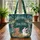 Woodland Bear Cub Bunny Wildflowers Forest Scene - Wildlife Lover Everyday Tote Quilted Tote Bag - 3