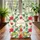 Tropical Finch Plumeria Hibiscus Floral Wreath - Nature Lover Gift Quilted Tote Bag - 3