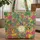 Indian Figures Botanical Foliage Floral Wreath - Folk Art Lifestyle Gift Quilted Tote Bag - 1