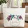 Hummingbirds Hibiscus Floral Sprigs Wreath Brown Branch - Bird Lover Gift Quilted Tote Bag - 1
