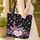 Scattered Ornate Butterflies Floating Heart Leaf Accents Black Background Everyday Tote Quilted Tote Bag - 4