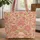 Indian Floral Wreath Personalized Name Bouquet - Boho Lifestyle Gift Quilted Tote Bag - 1