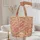 Indian Floral Wreath Personalized Name Bouquet - Boho Lifestyle Gift Quilted Tote Bag - 5