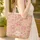 Indian Floral Wreath Personalized Name Bouquet - Boho Lifestyle Gift Quilted Tote Bag - 4