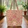 Indian Floral Wreath Personalized Name Bouquet - Boho Lifestyle Gift Quilted Tote Bag - 3