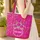 Fuchsia Rose Floral Bouquet Personalized Name Wreath - Everyday Tote Gift Quilted Tote Bag - 4