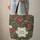 Perching Birds Botanical Flowers Floral Wreath Personalized Name - Nature Lover Gift Quilted Tote Bag - 6
