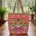 Tiger Portrait Vertical Stripes Vintage Plaque - Wildlife Lover Gift Quilted Tote Bag - 3
