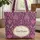 Personalized Name Ornate Medallion Indian Paisley Floral - Custom Gift for Her Quilted Tote Bag - 1
